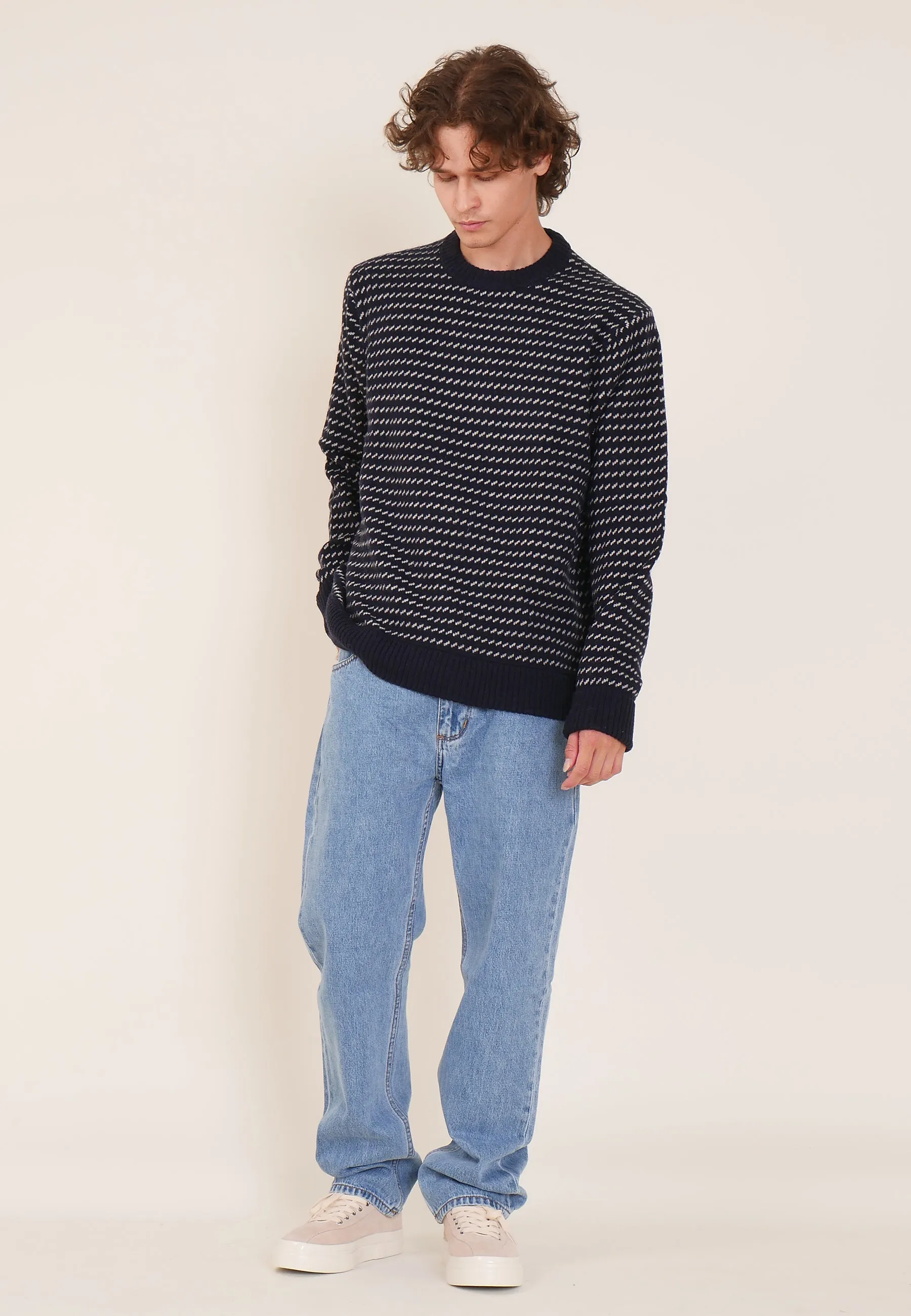 Recycled Wool Sweater - classic navy