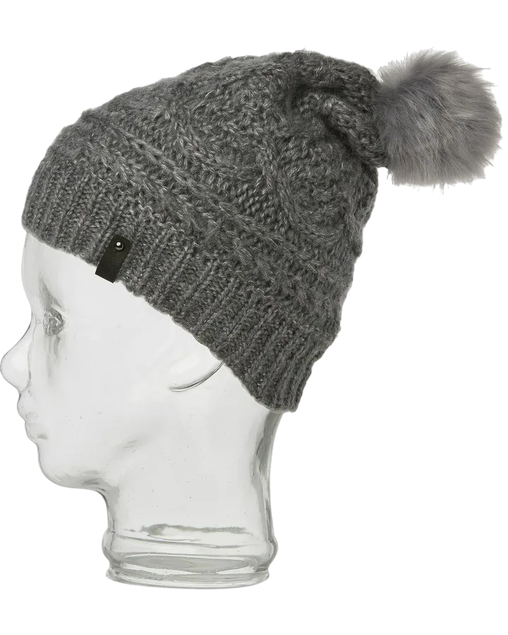 Red Anja Beanie - Grey Marle