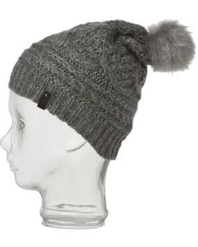 Red Anja Beanie - Grey Marle