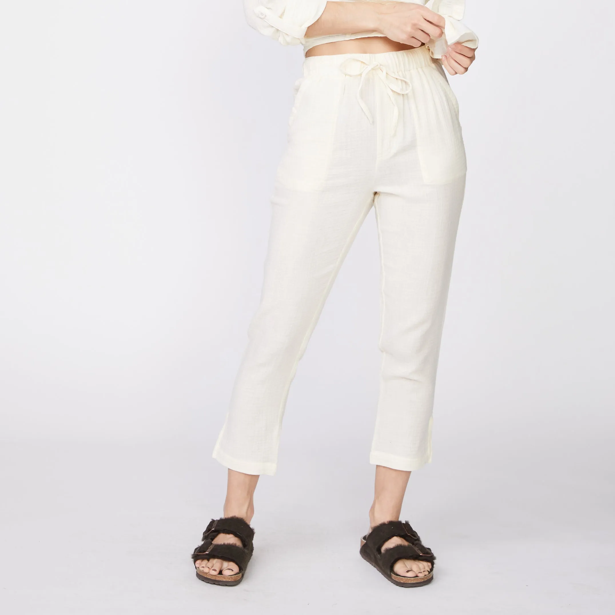 Result: Fashionable High Waisted Gauze Pants for Stylish Women