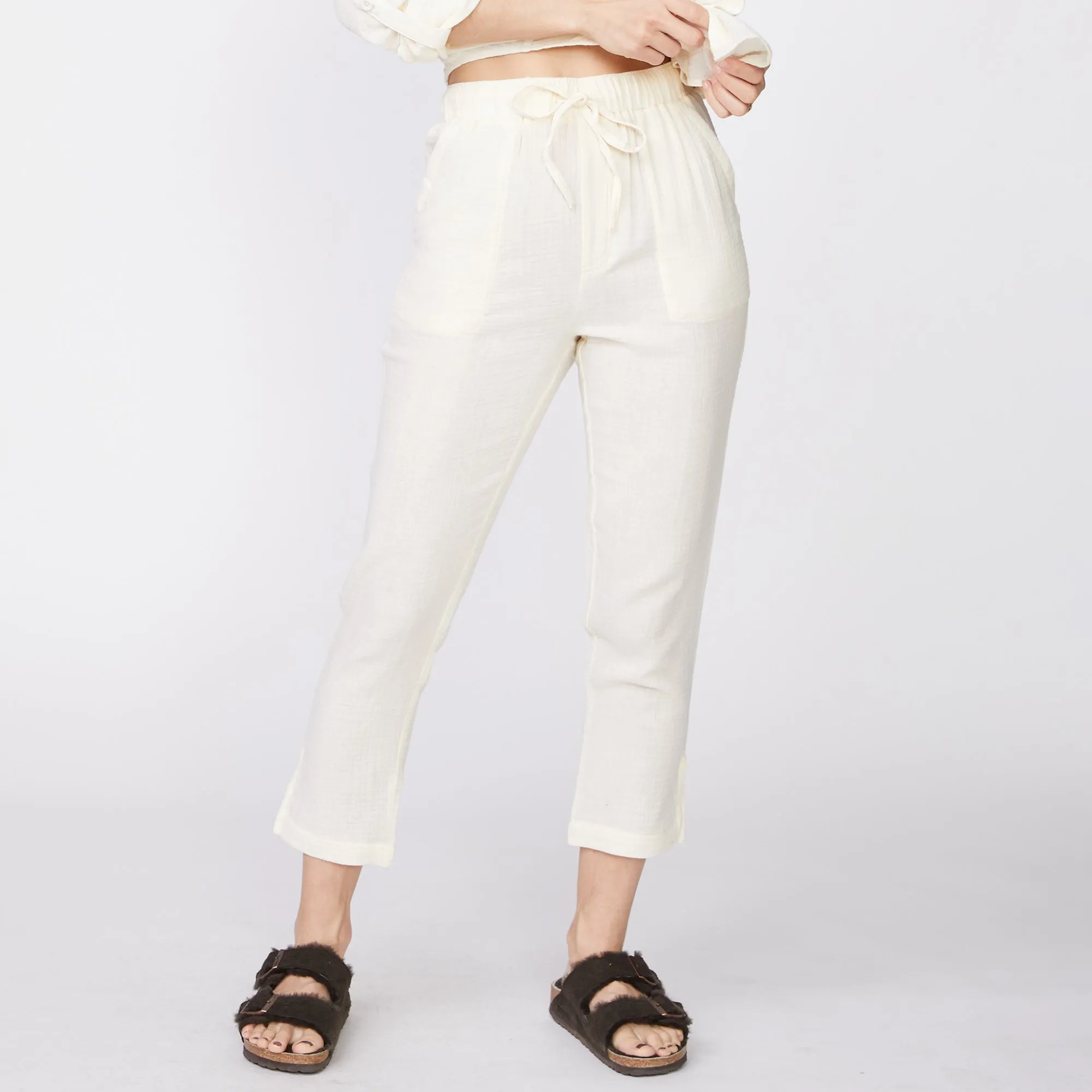 Result: Fashionable High Waisted Gauze Pants for Stylish Women