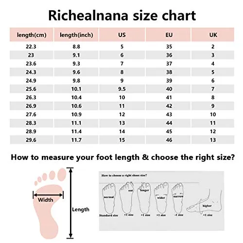 Richealnana Women's Plus Size Platform Lace-Up High Heel Round Toe Zipper Knee-High Boots