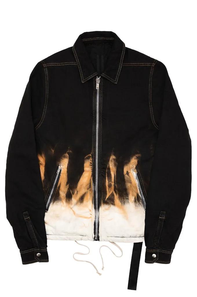 Rick Owens DRKSHDW  Padded Zip-Front Jacket - Black “Sun” Denim