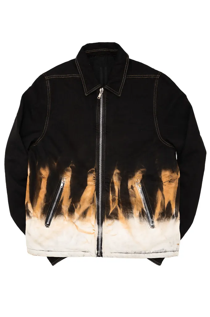 Rick Owens DRKSHDW  Padded Zip-Front Jacket - Black “Sun” Denim