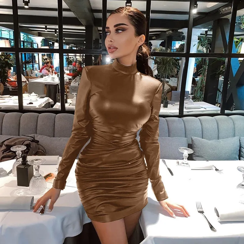 Runway Mini Dress in Leather