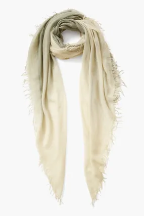 Sage cashmere and silk scarf