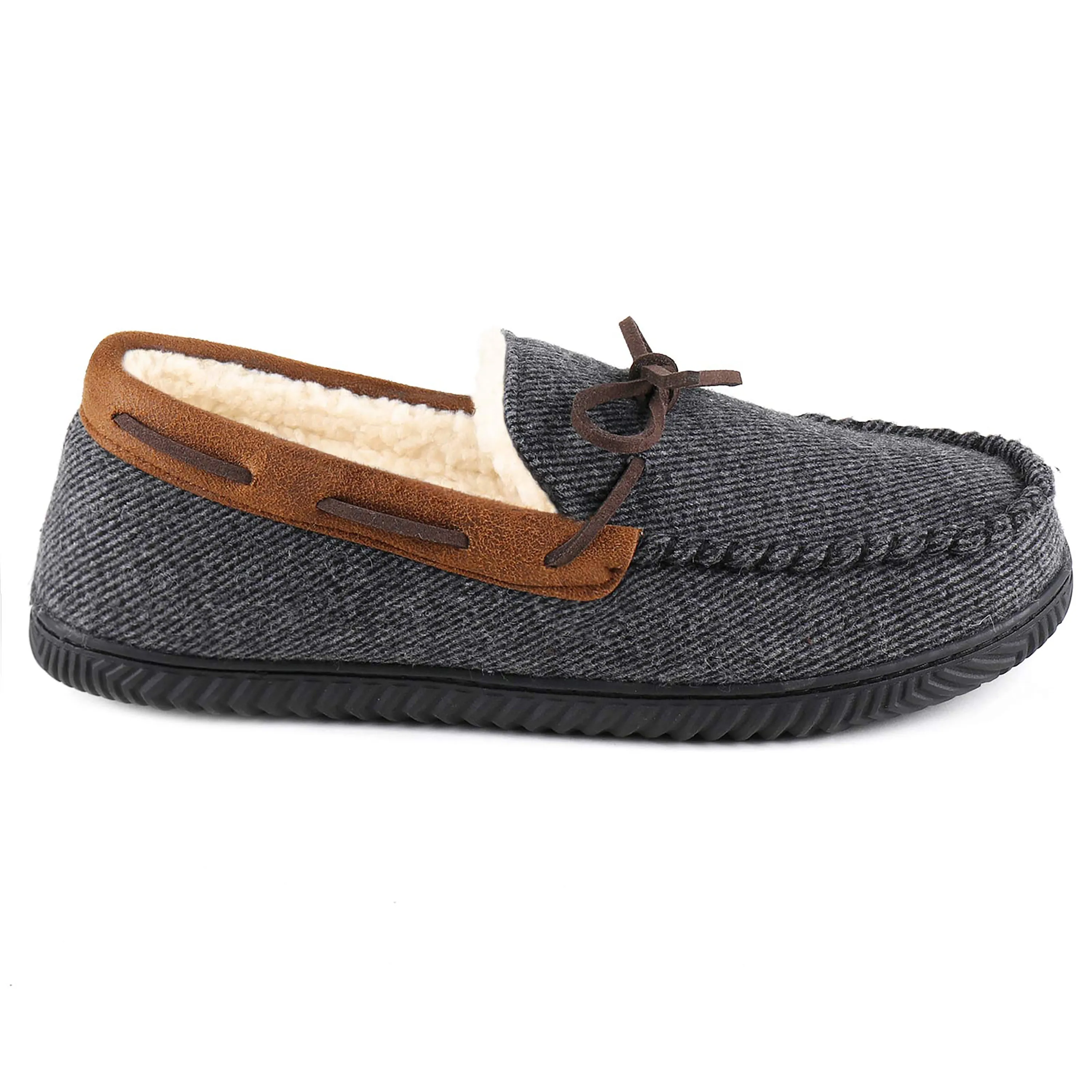 Samuel Sherpa Lined Moccasin Slipper for Men 