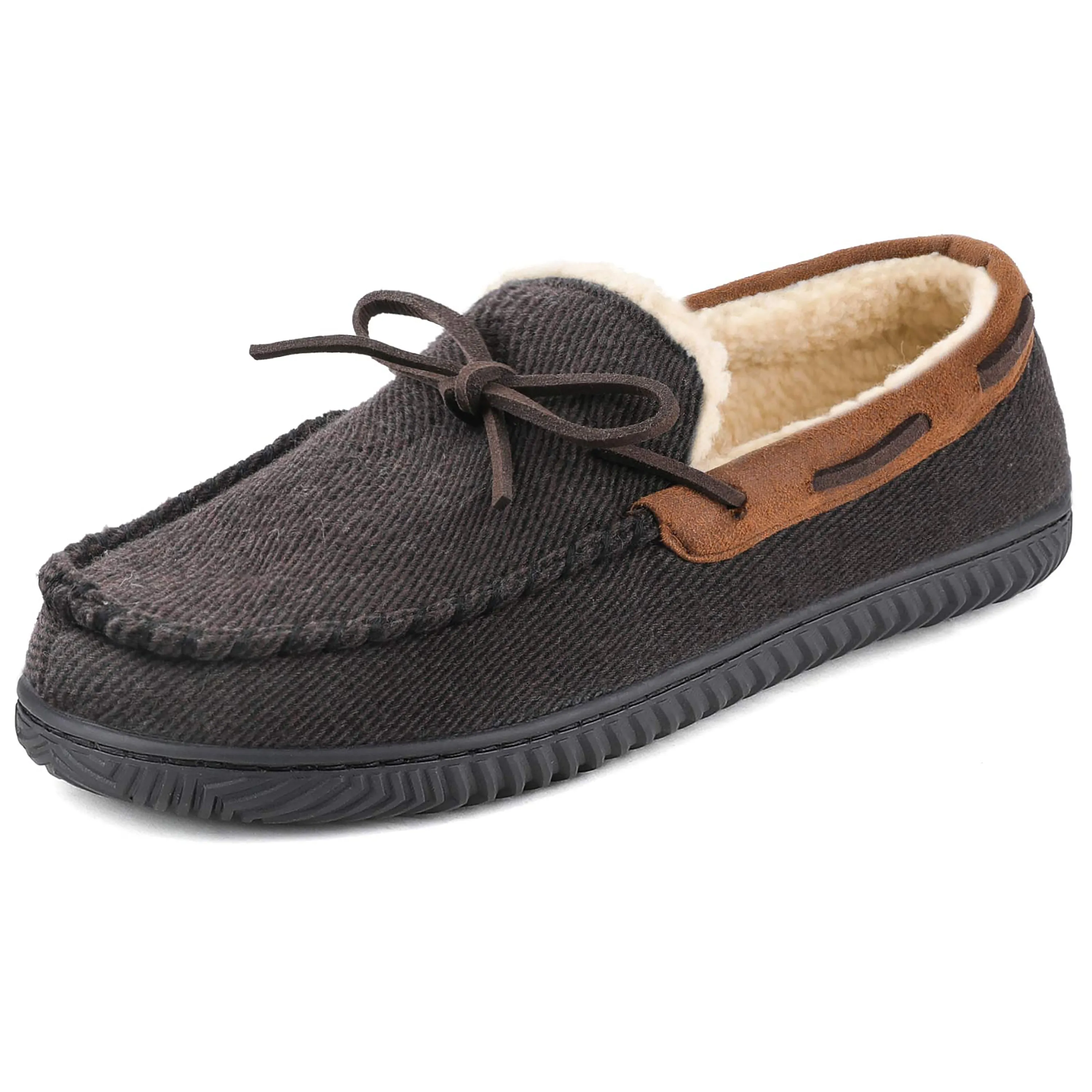 Samuel Sherpa Lined Moccasin Slipper for Men 