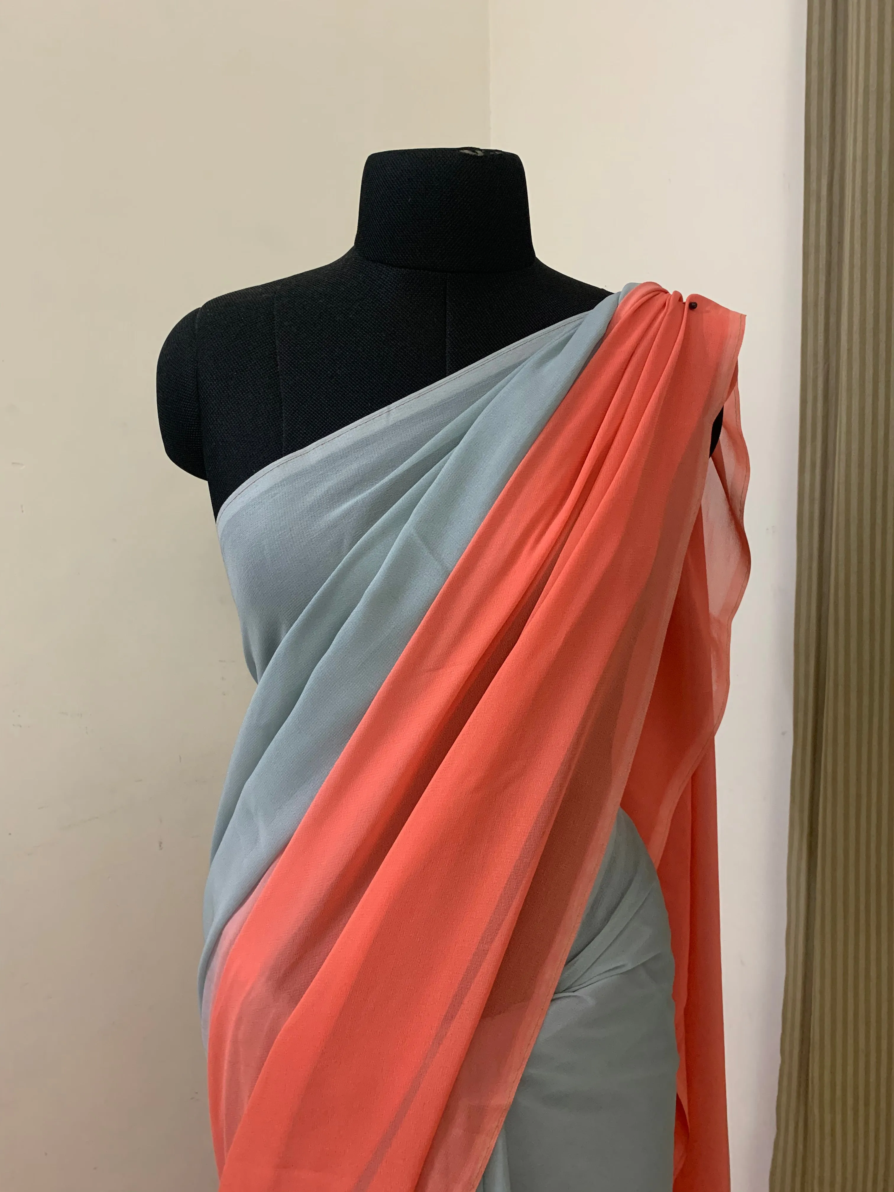 Shaded georgette saree