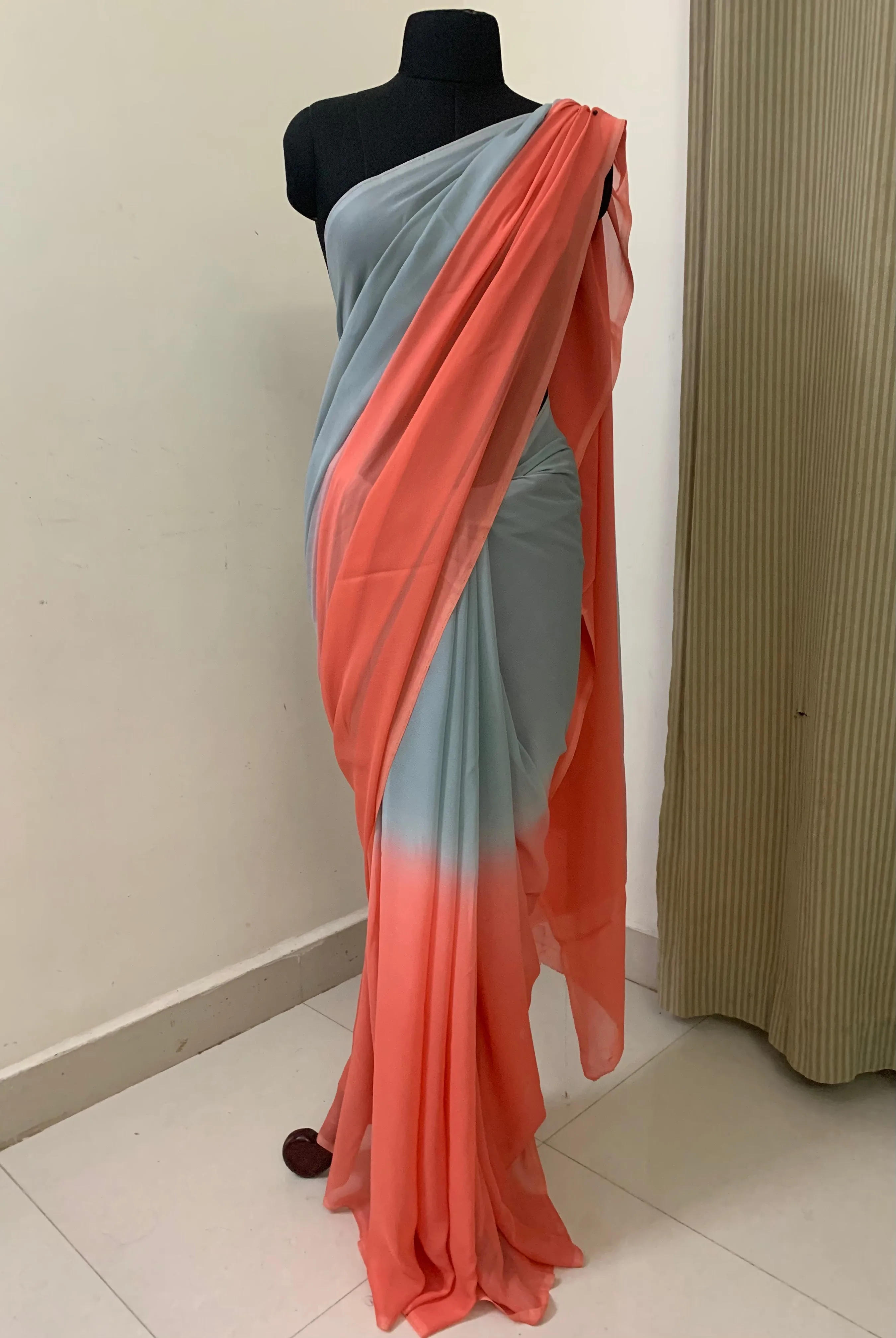 Shaded georgette saree