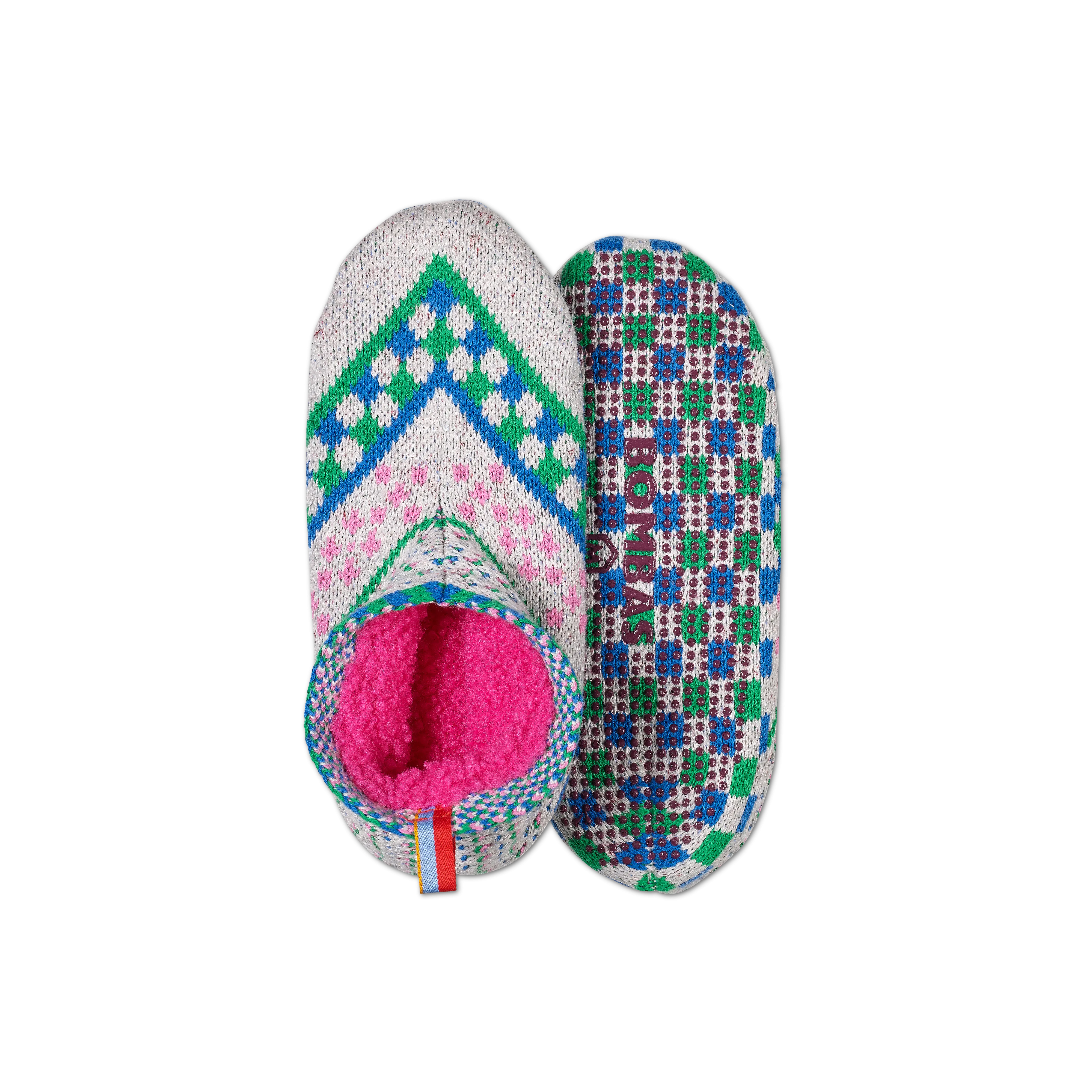 Sherpa-Lined Slip-On Women's Gripper Slipper