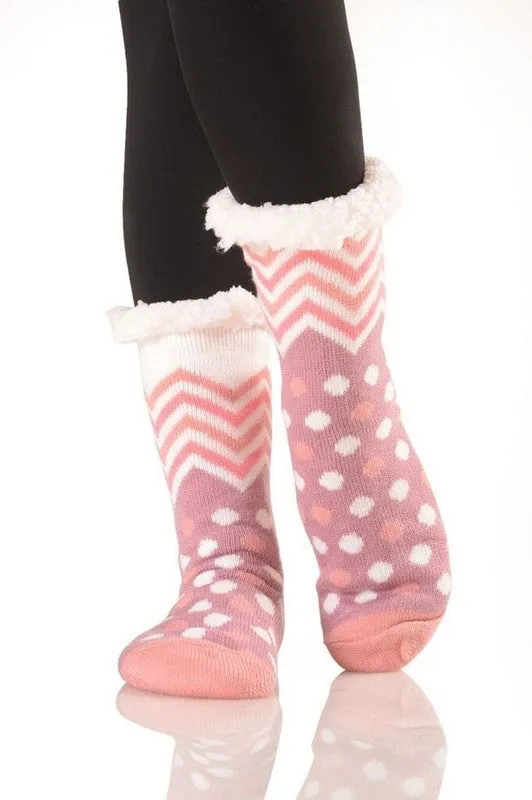 Sherpa Lined Slipper Socks - 30 Print Options