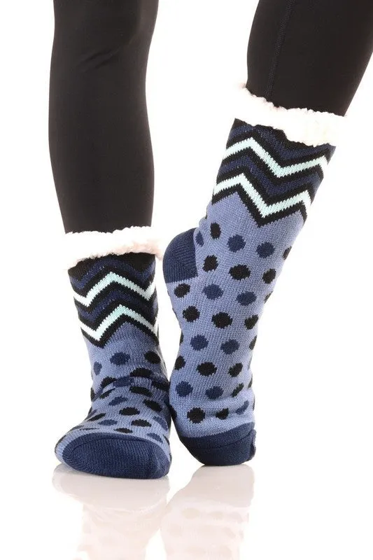 Sherpa Lined Slipper Socks - 30 Print Options