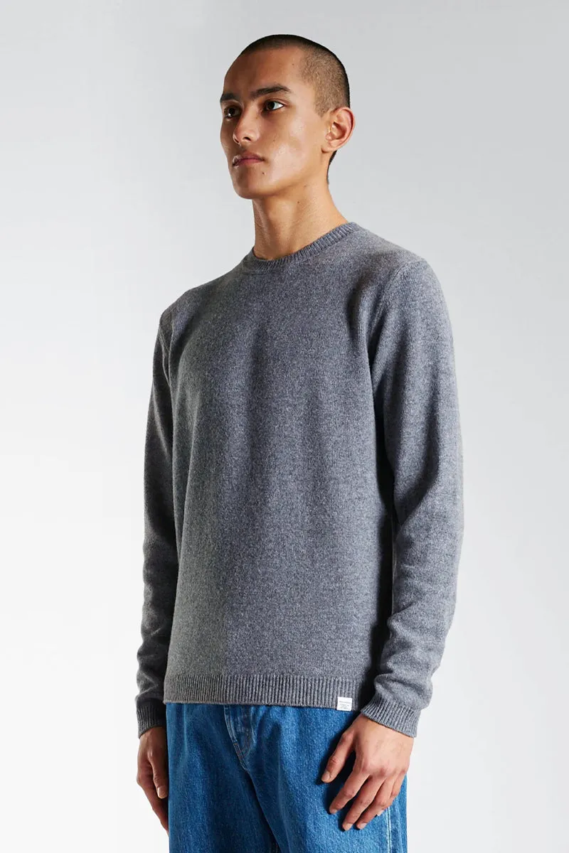 Sigfred Lambswool Sweater - Grey Melange