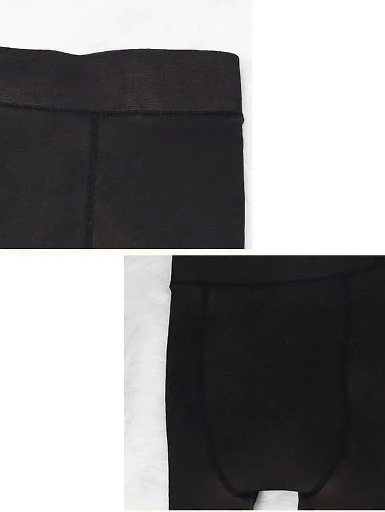 Skin Tone High Waist Fleece-Lined Tights - Women