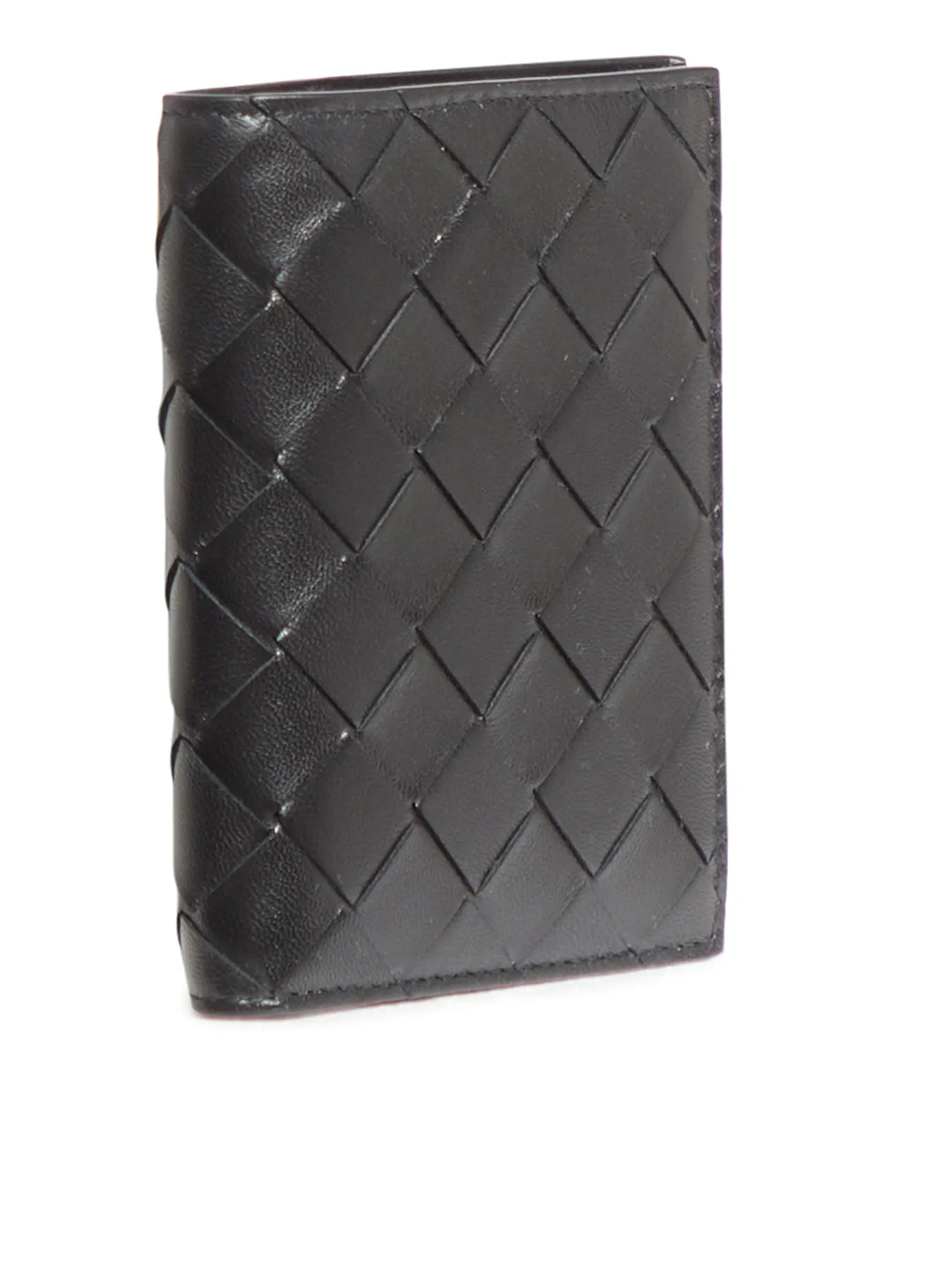 Small Bi-Fold Woven Wallet With Zip