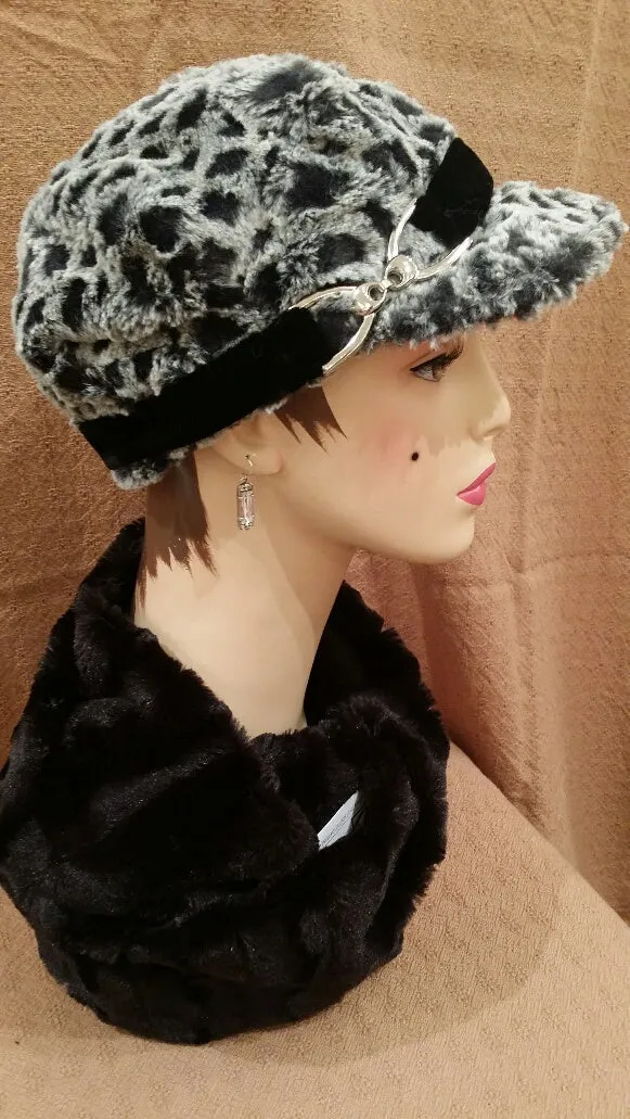 Snow Owl Valerie Hat Buckle Faux Fur Luxury