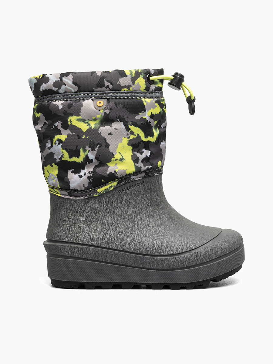 Snow Shell Boot Camo Texture Kids' Winter Boots