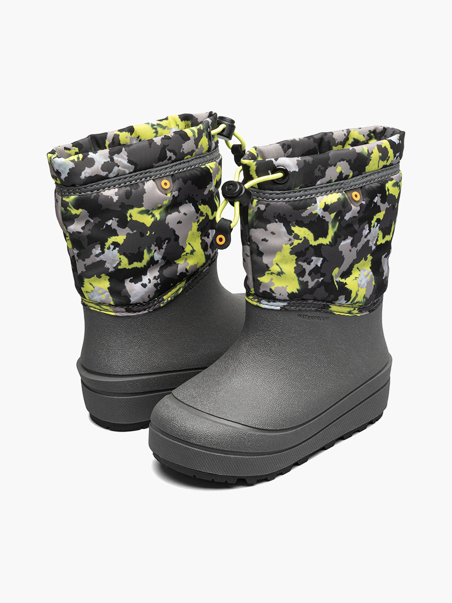 Snow Shell Boot Camo Texture Kids' Winter Boots