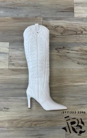 Sonia white boots