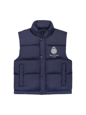 Sporty Rich Crown LA Puffer Vest Navy