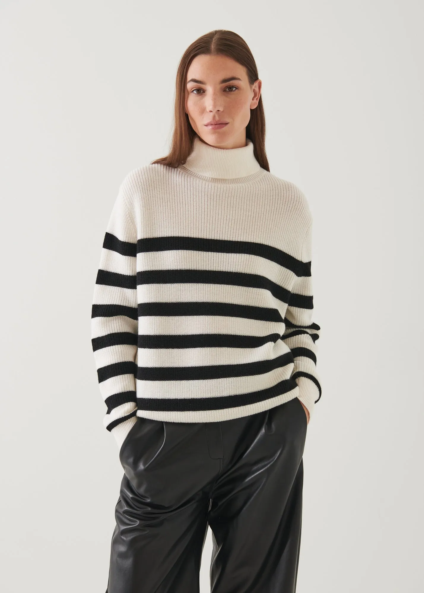 Striped Men's Turtleneck Sweater