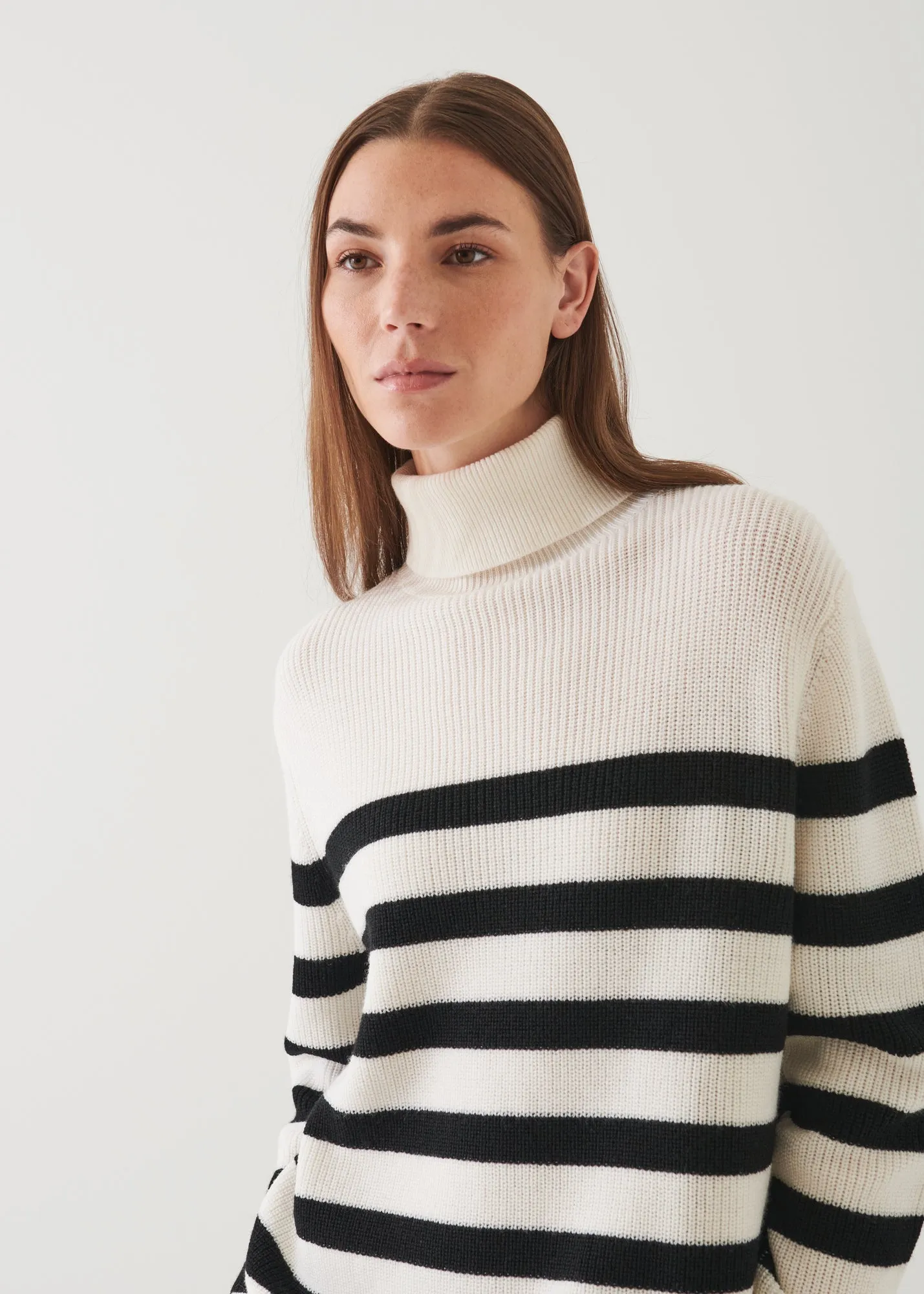 Striped Men's Turtleneck Sweater