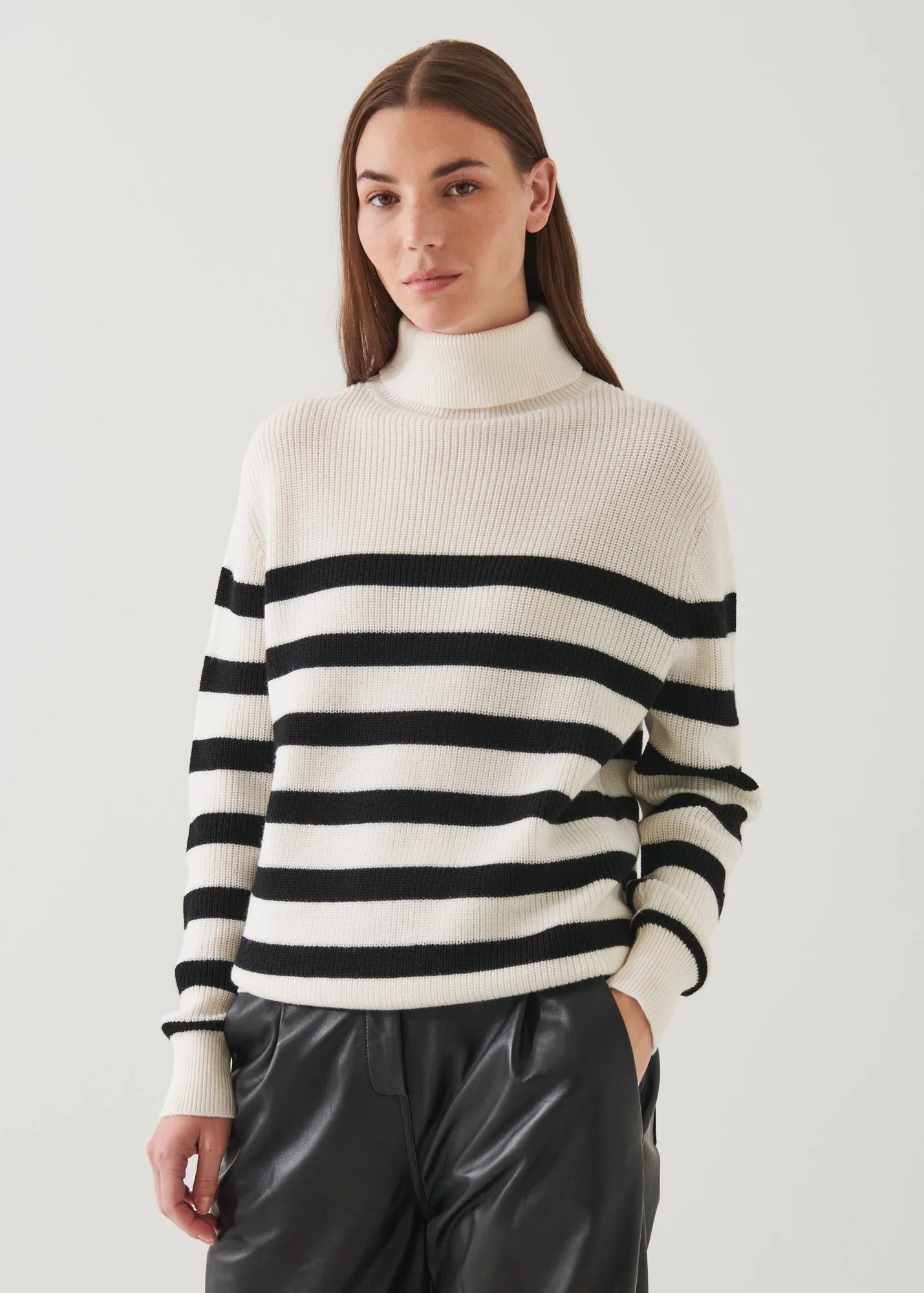 Striped Men's Turtleneck Sweater