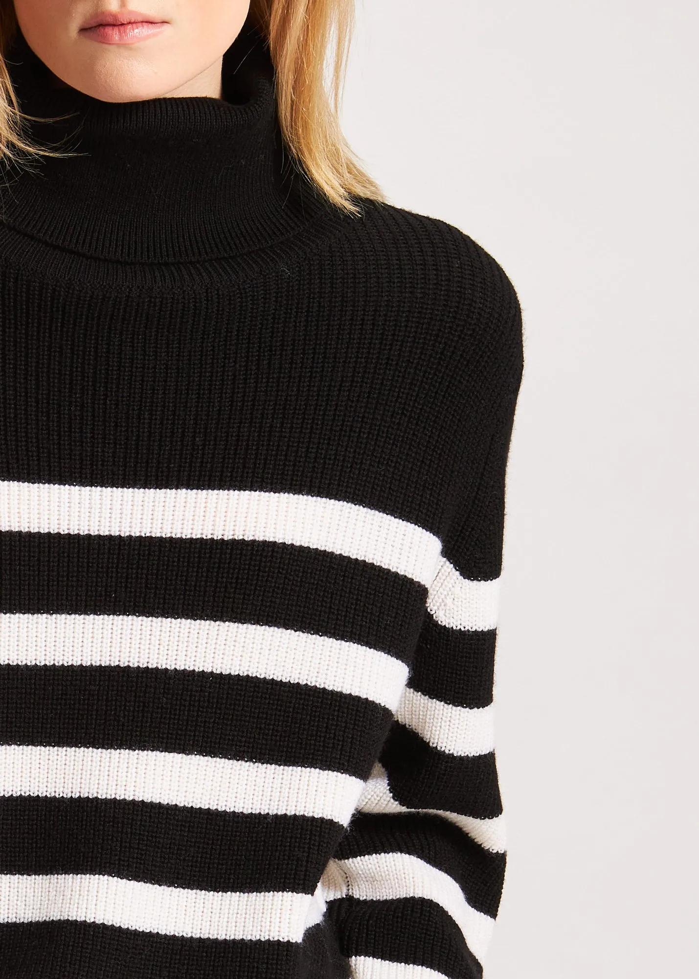 Striped Men's Turtleneck Sweater