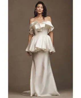 Sébastien Luke Carrie Ruffled Trumpet Wedding Gown