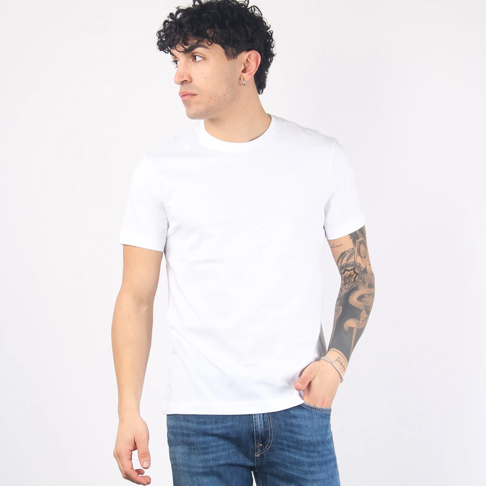 T-shirt Jersey Ricamo Bianco