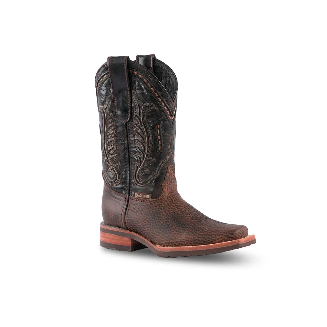 Texas Country Kids Boots Cheyenne Choco E28 Rodeo Toe