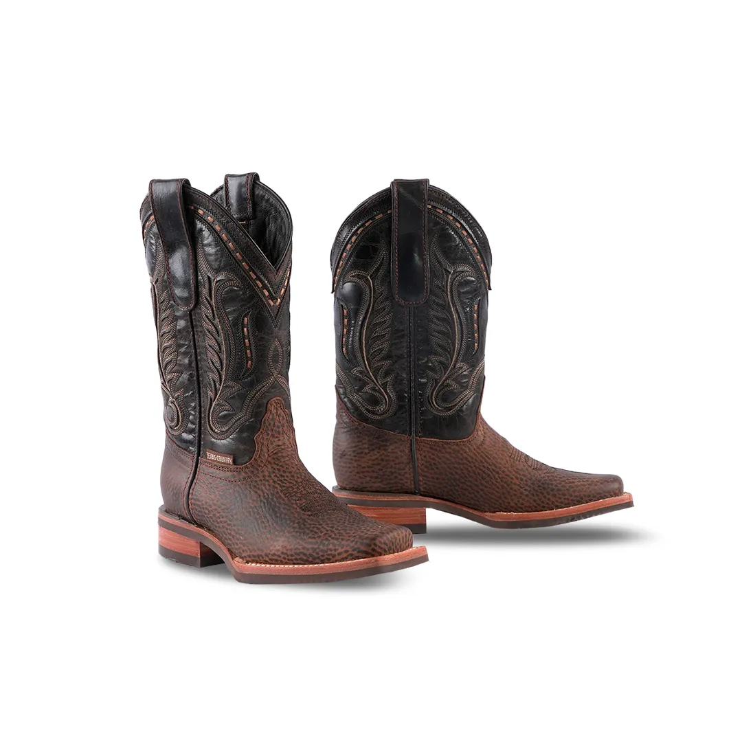 Texas Country Kids Boots Cheyenne Choco E28 Rodeo Toe