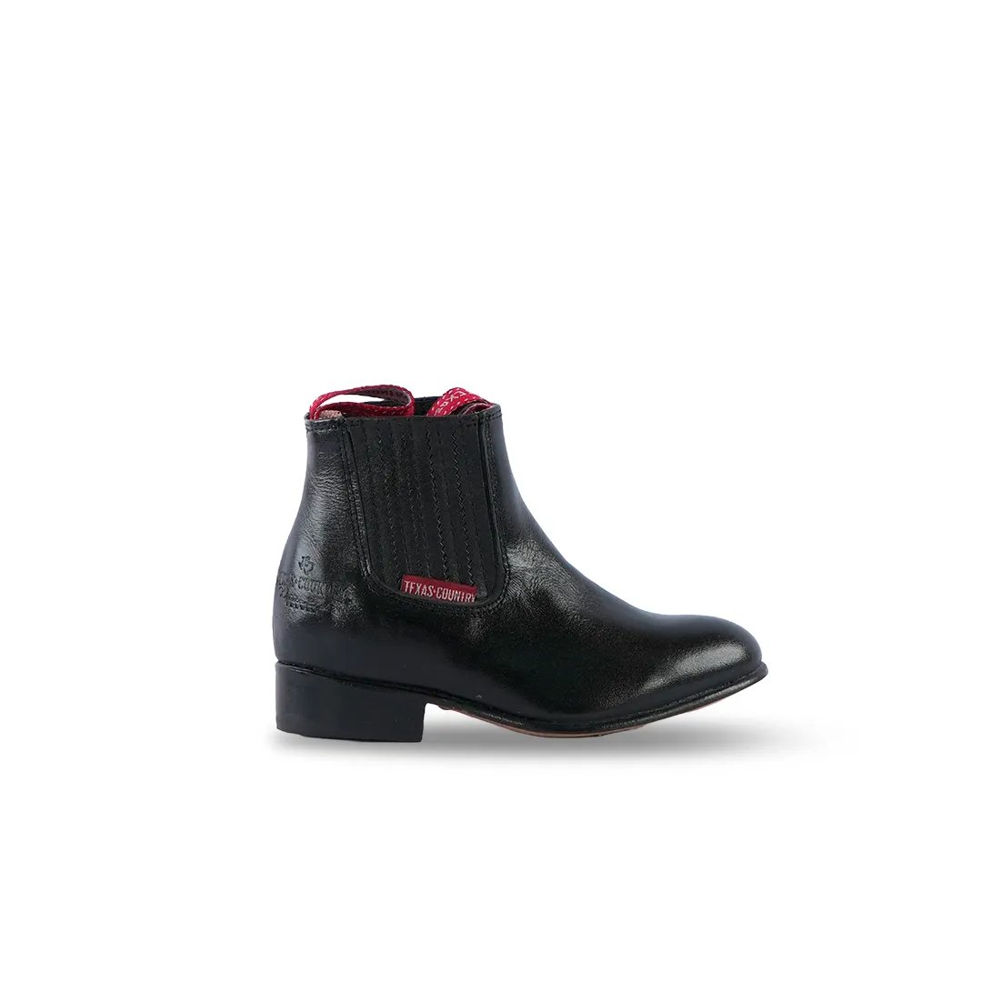 Texas Country Kids Chelsea Boots Napa Black Oval E50