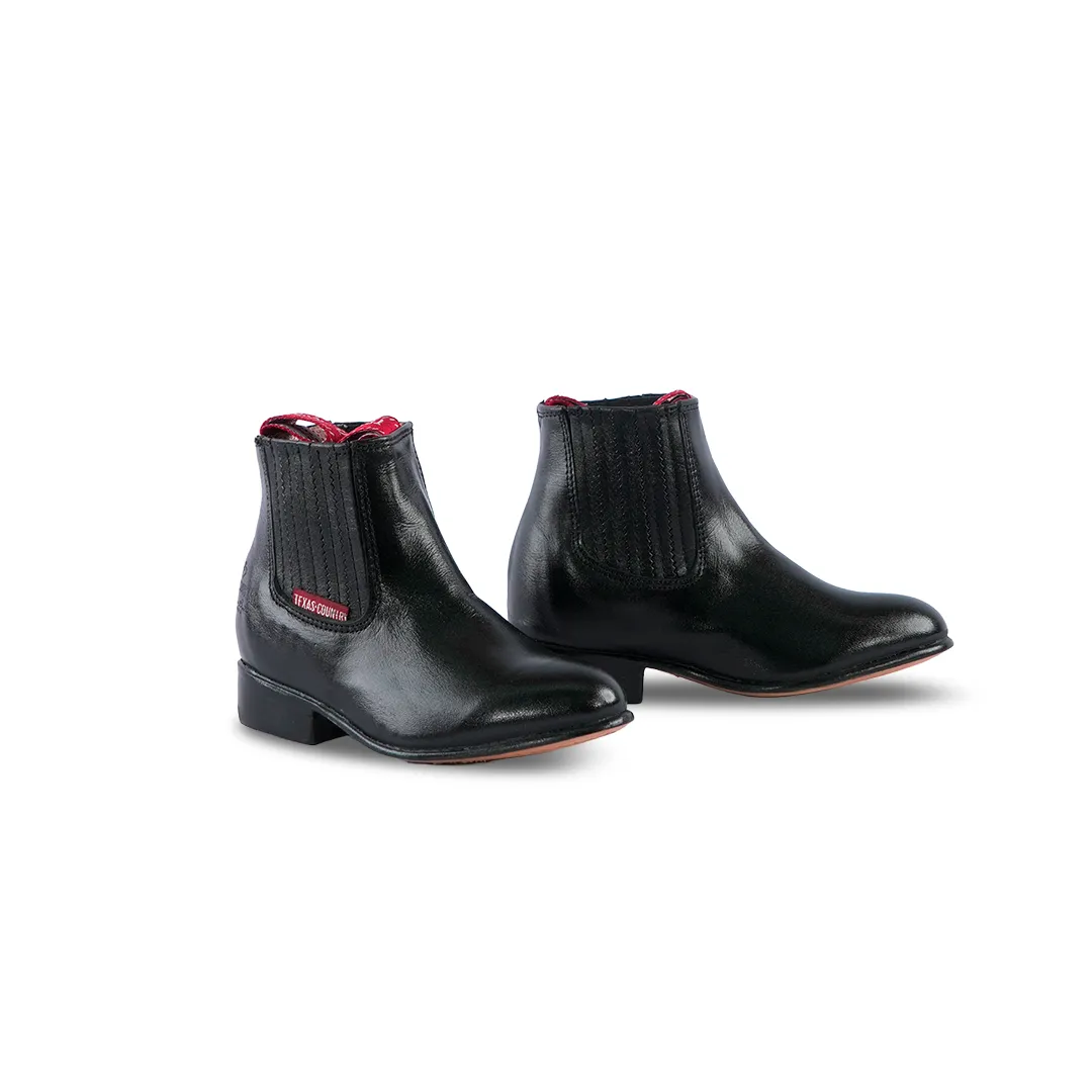 Texas Country Kids Chelsea Boots Napa Black Oval E50