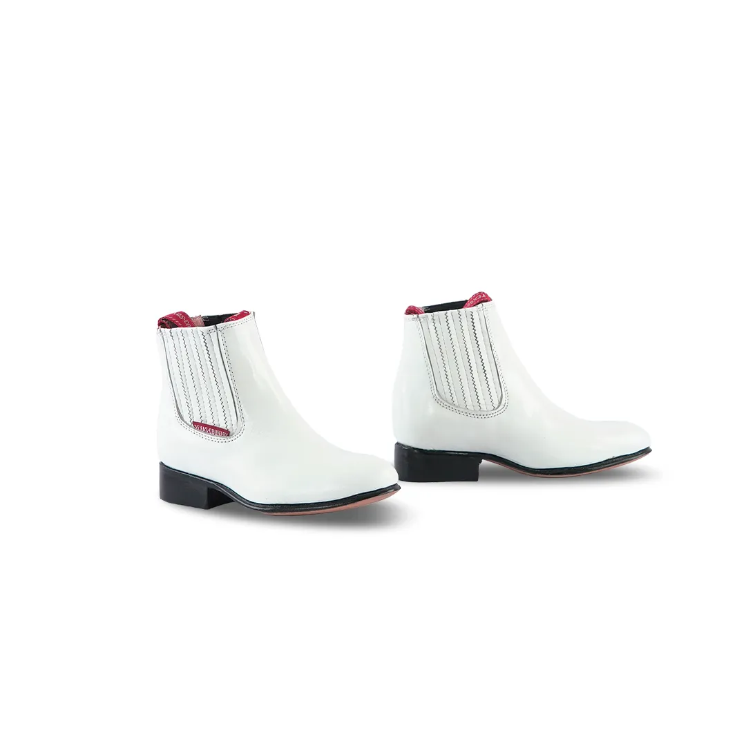 Texas Country Kids Chelsea Boots Napa White Oval E50