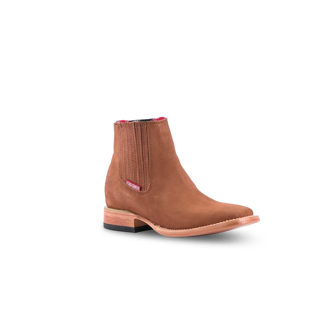 Texas Country Kids Chelsea Boots Nobuck Cajeta E1200