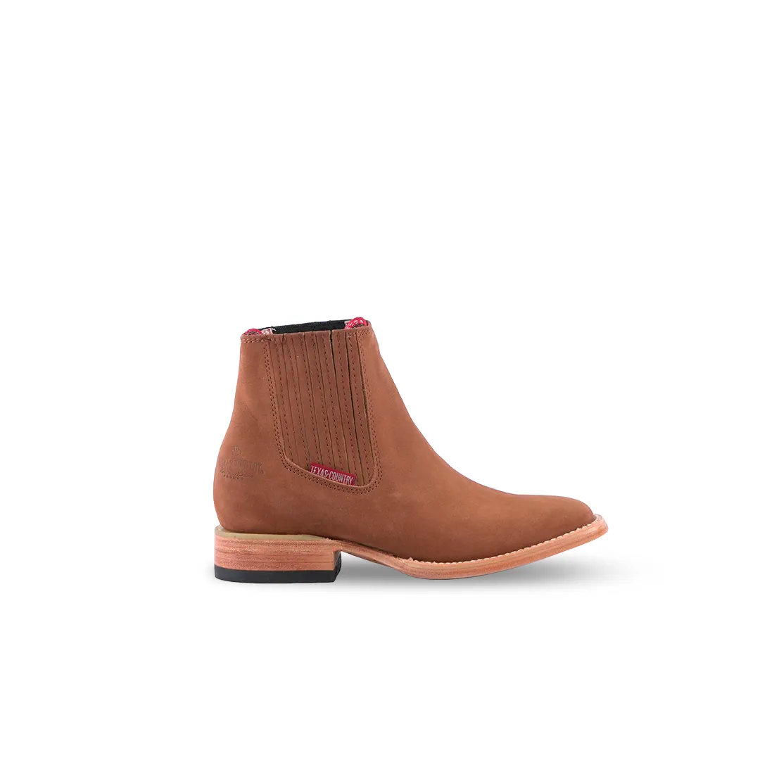 Texas Country Kids Chelsea Boots Nobuck Cajeta E1200