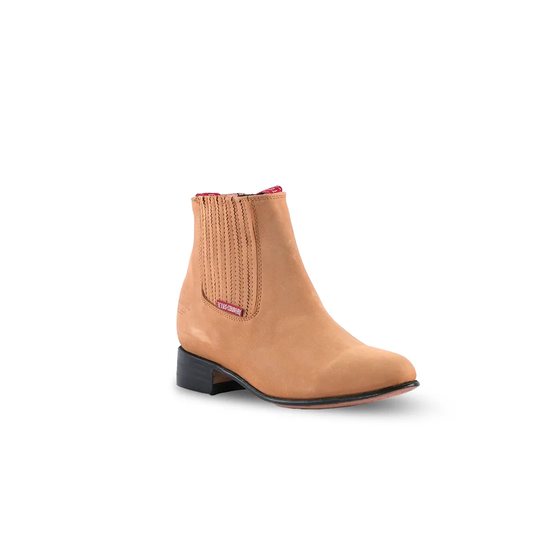 Texas Country Kids Chelsea Boots Nobuck Castano E800