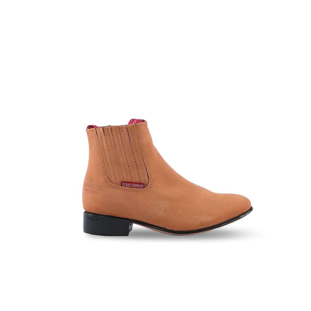 Texas Country Kids Chelsea Boots Nobuck Castano E80