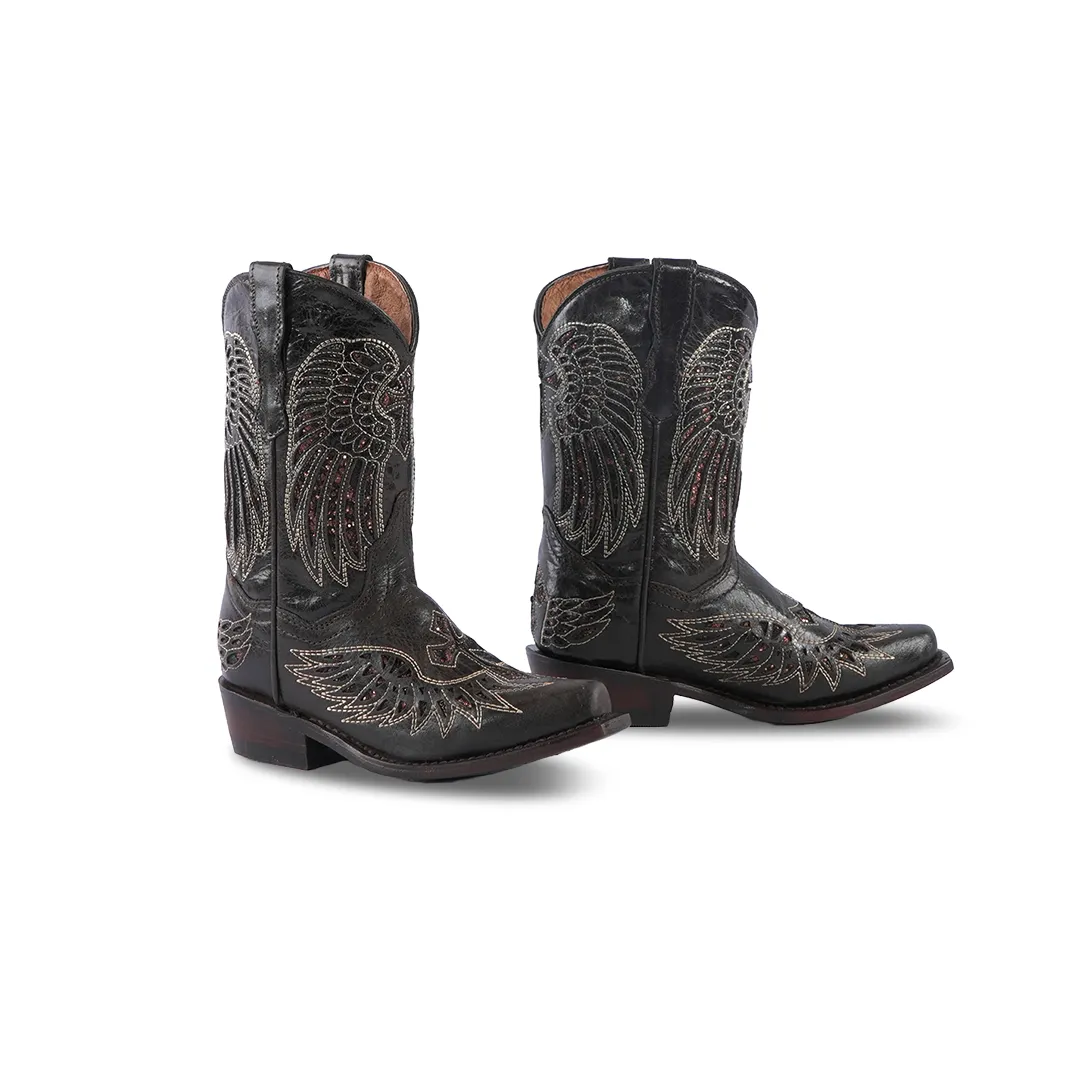 Texas Country Kids Western Girls Boots Alexa Choco Laser Cruz Gotica B07