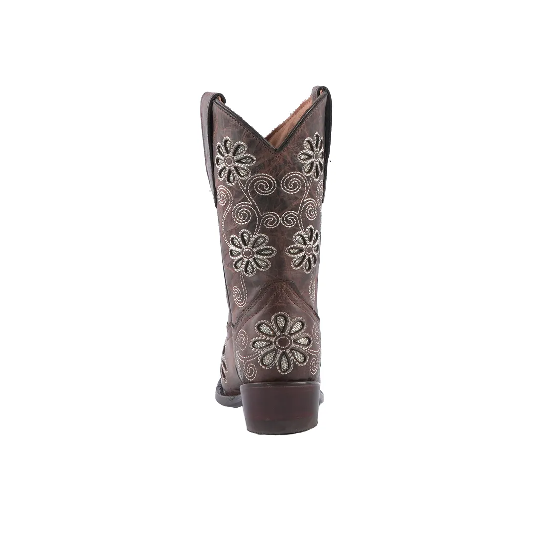 Texas Country Kids Western Girls Boots Cedro Tabaco B23