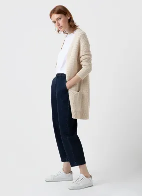 Textured Cardigan for Women in Ecru