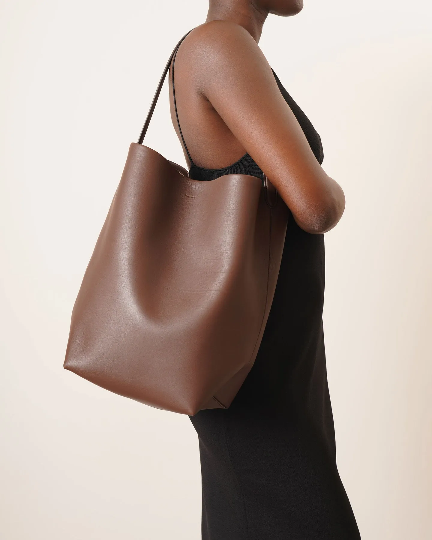 The Row Large N/S Park brown tote bag