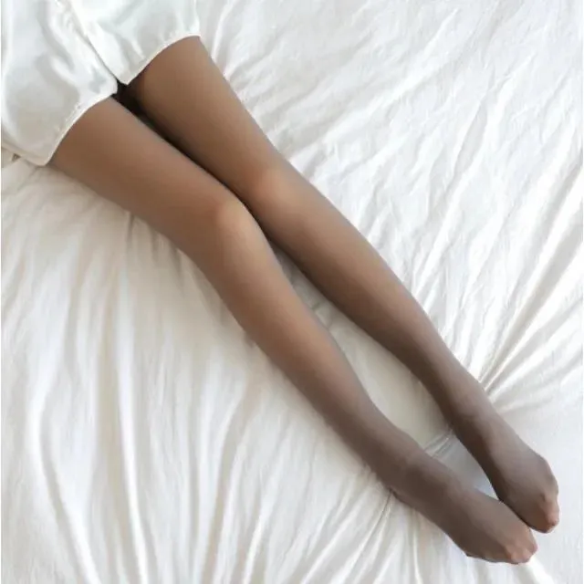 Thermal Fleece Lined Pantyhose - Translucent, Slim & Thick Winter Tights