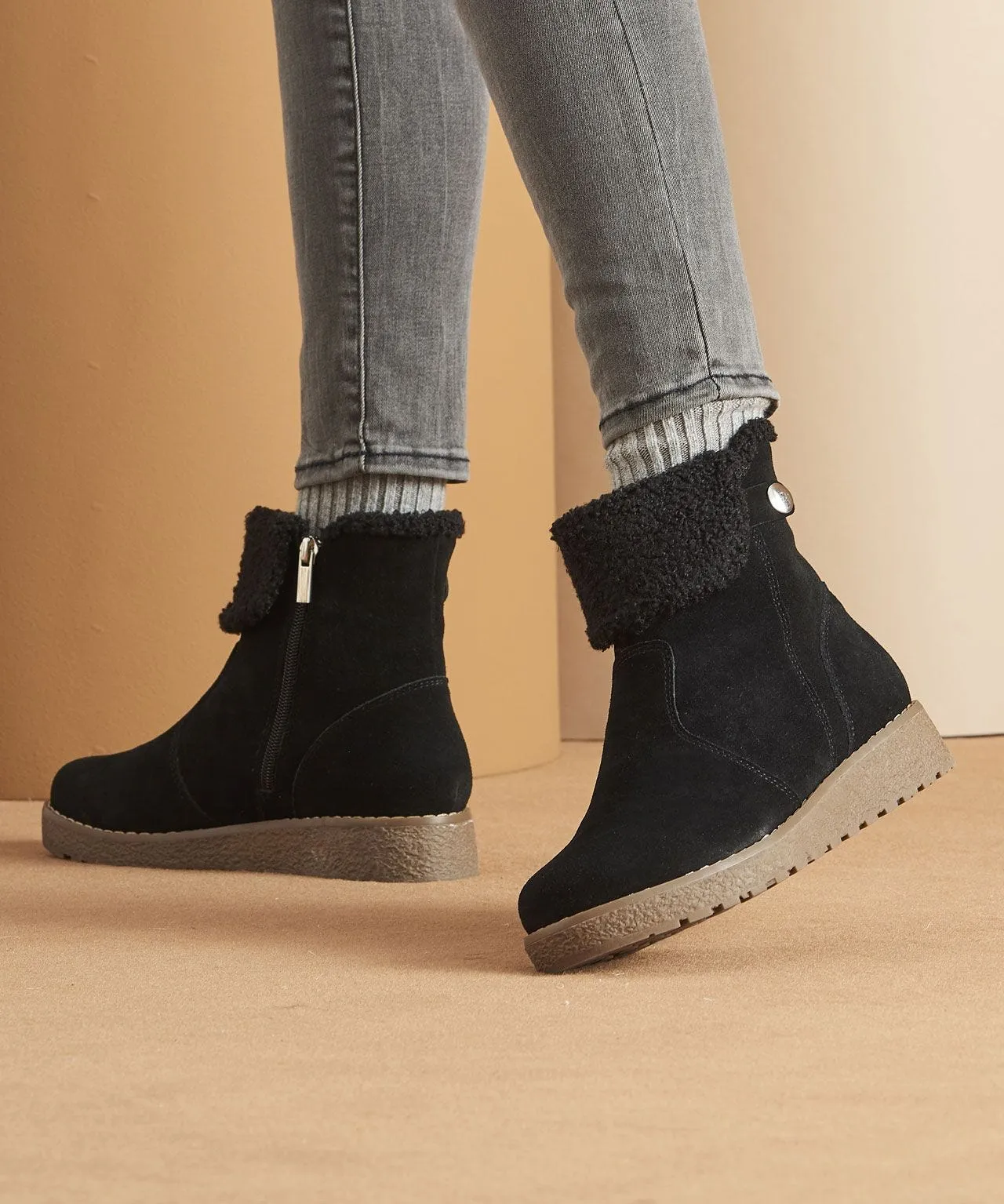 Thermolactyl Suede Boots