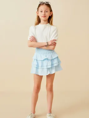 Tiered tween skort