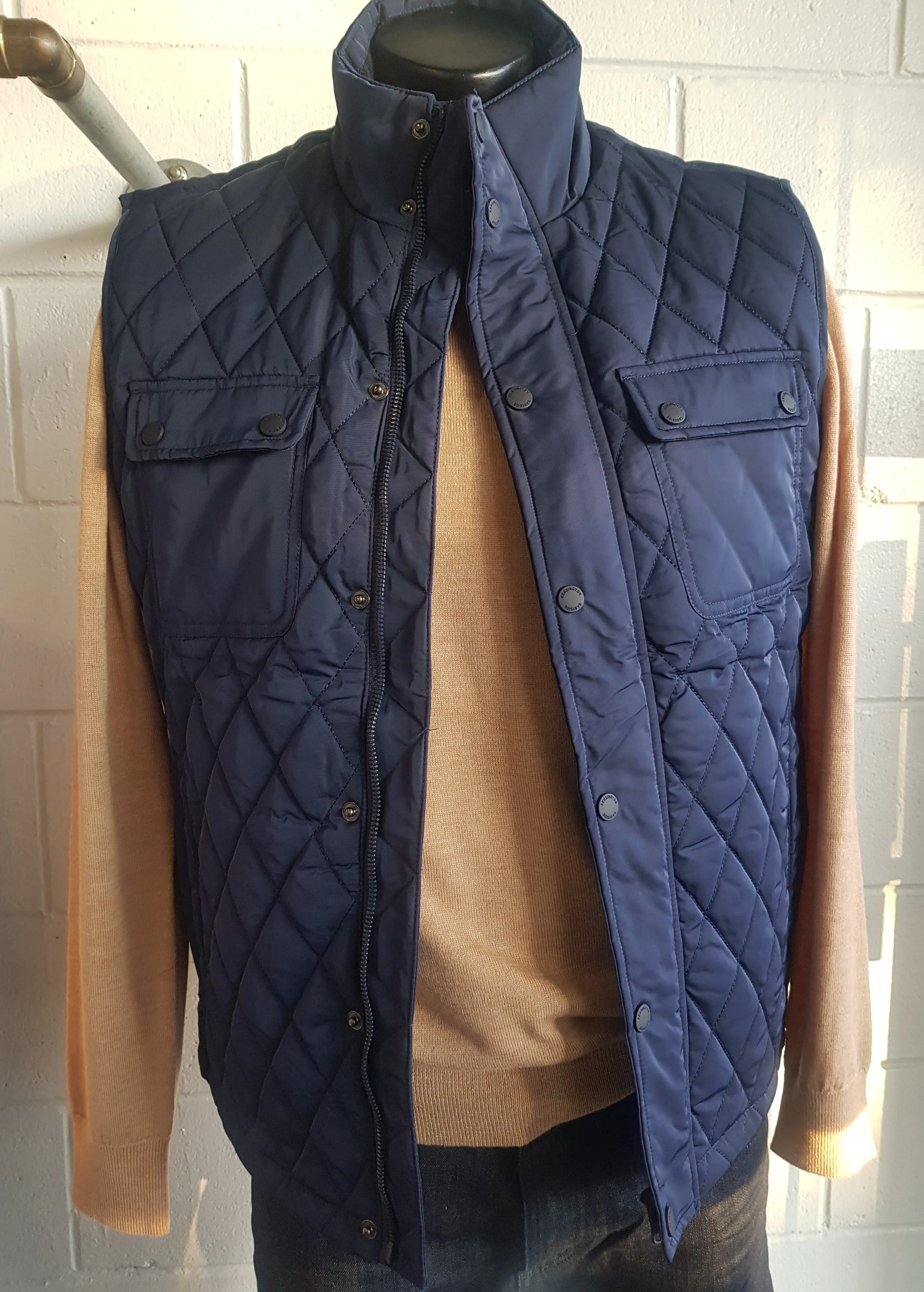 Tokyo Laundry Navy Kristian Quilted Vest