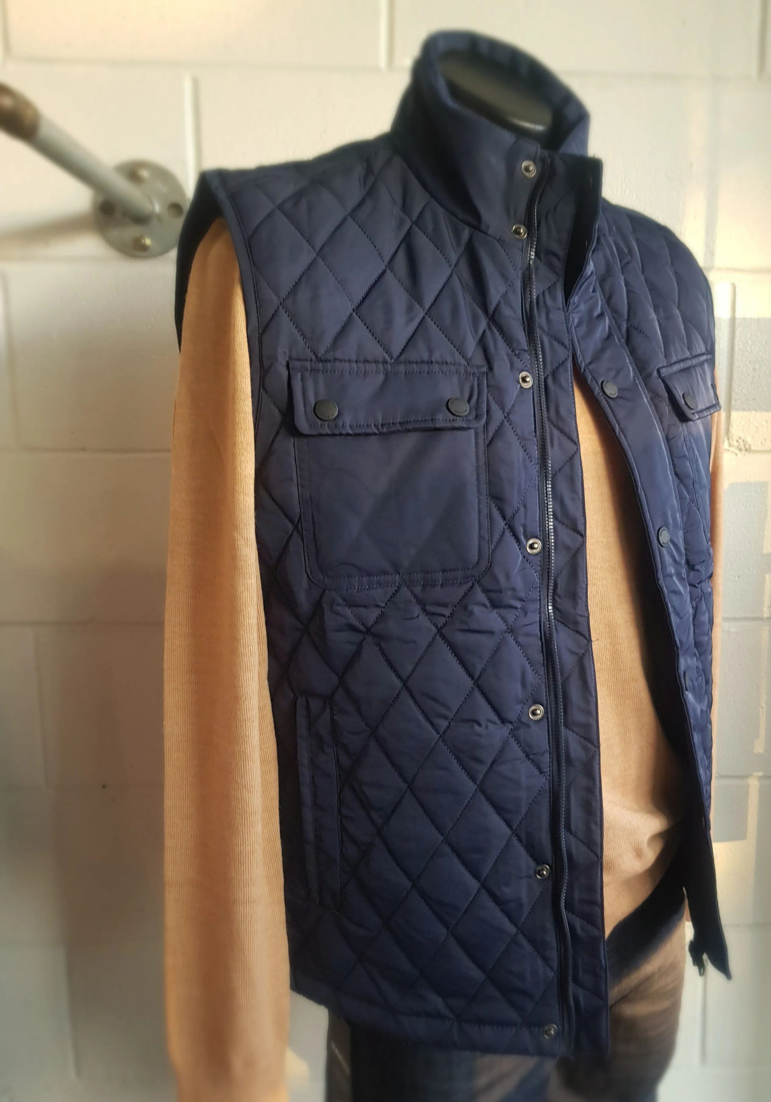 Tokyo Laundry Navy Kristian Quilted Vest