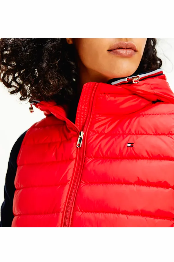 Tommy Hilfiger red down filled women's vest.